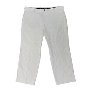 Nike Pants Mens 42 Grey White Stripe Dri Fit Flat Front Golf Tour Performance